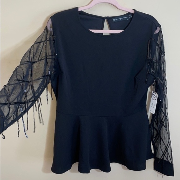 FTF Fashion to Figure peplum sequin top blouse 0 - Picture 12 of 12